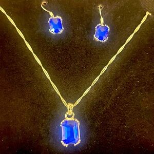 Elegant Blue and Silver Jewelry Set